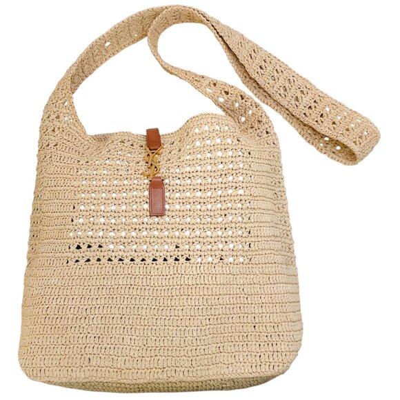 Yves Saint Laurent Le 5A7 Raffia Hobo Crossbody Bag - Picture 2 of 10